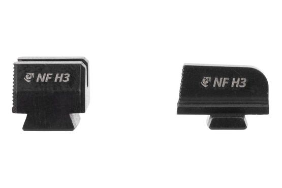 Blacked out steel sight set for optic ready pistols.